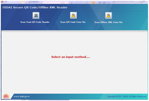 UIDAI Secure QR Code - Windows Client